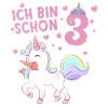 ich bin schon 3 - einhorn