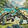 Schildkröte im Kampf