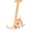 Letter J with flowers