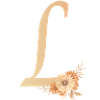 Buchstabe L mit Blumen