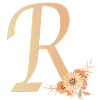 Buchstabe R mit Blumen
