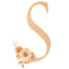 Buchstabe S mit Blumen