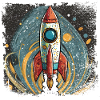 Rocket with a stylish design