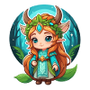 Druid Cute Illustration