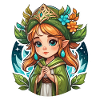 Druid Cute Illustration