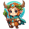 Druid Cute Illustration