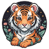 Tiger at night