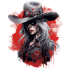 Fille Cowboy Zombie