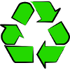 Neon Recycling Symbol