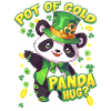 St. Patrick's Day Panda Hug