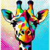 Giraffe Pop Art