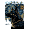 Schäferhund Starry Night