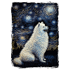Samoyed Starry Night
