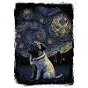 Pug Starry Night