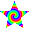 Stern Regenbogen Spirale Geschenkidee bunt