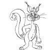 Stamped cartoon squirrel
