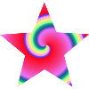Stern bunt Geschenkidee Spirale Muster