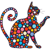 Bunte Mosaikkatze