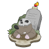 Mole Halloween Headstone Candle