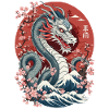Japanese Dragon Aesthetic Streetwear Design