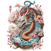 Japanese Dragon Aesthetic Streetwear Design