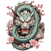 Japanese Dragon Aesthetic Streetwear Design