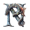 Letter "N" in dragon design.