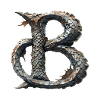 Letter "B" in dragon design.