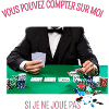 Joueur de poker avec texte