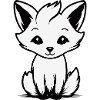 Cute fox cartoon style