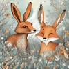 Hare and fox