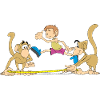 Monkeys in athletic competition
