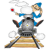 Old steam train locomotive