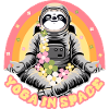 Sloth doing yoga in space