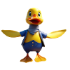 Duck with wings