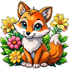 Flower-loving fox