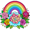 Floral rainbow