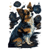 Papillon Dog Starry Night