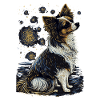 Papillon Chien Nuit Étoilée