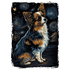 Papillon Chien Nuit Étoilée
