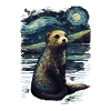 Otter Starry Night