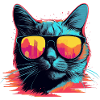 90s Cat Retrowave