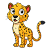 Frightened Cheetah with Raised Spots