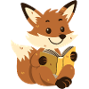 Fox reading a book
