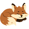 Fox sleeps