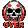 Skull Game Over Red Crest