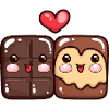Chocolate Couple Love Heart Funny
