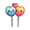 Lollipop Couple Love Heart Funny