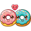 Donuts Couple Love Heart Funny