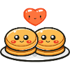 Pancake Couple Love Heart Funny